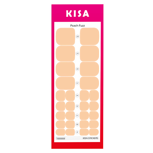 

KISA.STICKERS Пленки для педикюра Peach Fuzz, Пленки для педикюра Peach Fuzz
