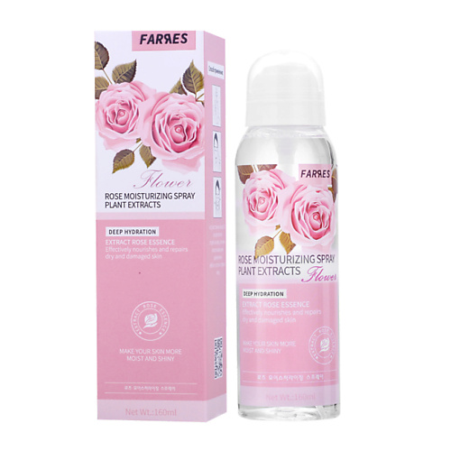 FARRES Спрей для макияжа фиксирующий Rose с гиалуроновой кислотой 160.0