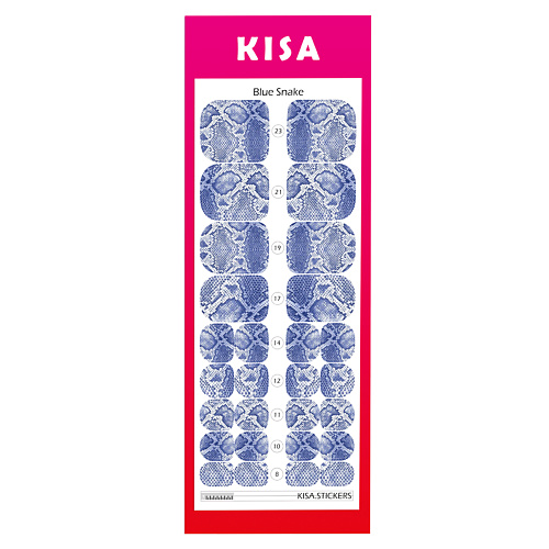 KISA.STICKERS Пленки для педикюра Blue Snake kisa stickers пленки для педикюра на большой палец animalizm mono