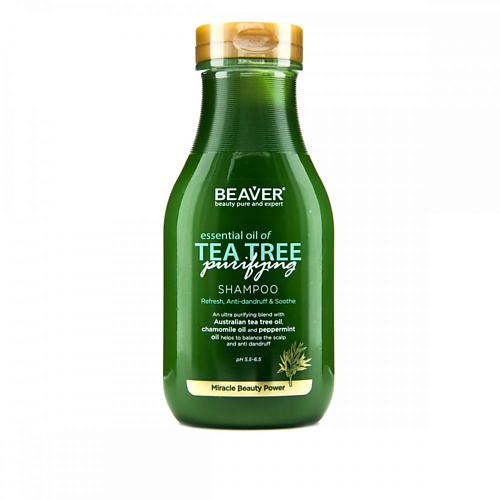 BEAVER Шампунь с маслом Чайного дерева 60 biodepo шампунь себорегулирующий с маслами чайного дерева и мяты