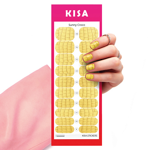 Наклейки для ногтей KISA.STICKERS Пленки для маникюра Sunny Croco