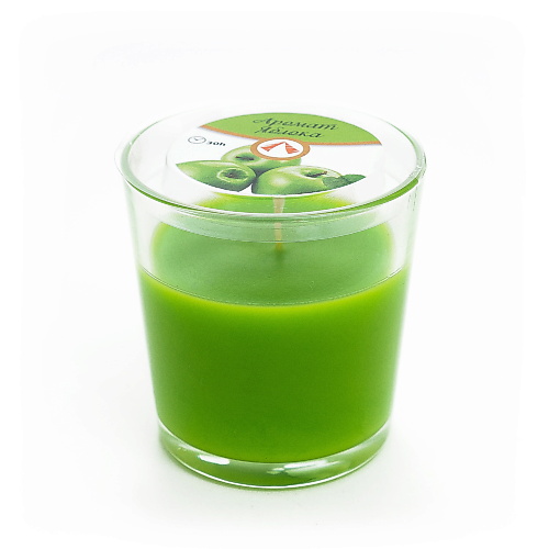 Свеча декоративная HOME INTERIORS Свеча в стакане аромат Зеленое яблоко сумка енот в кепке зеленое яблоко