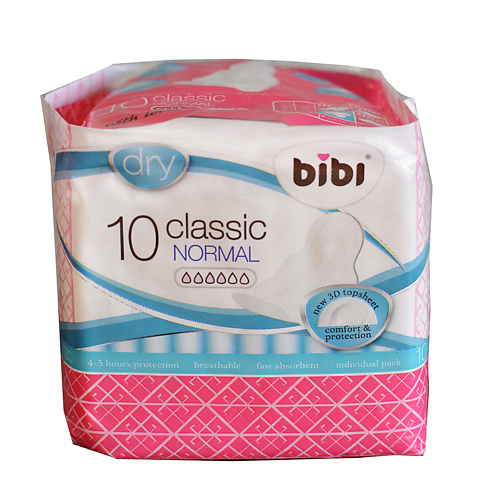 Средства для гигиены BIBI Прокладки для критических дней Classic Normal Dry 10