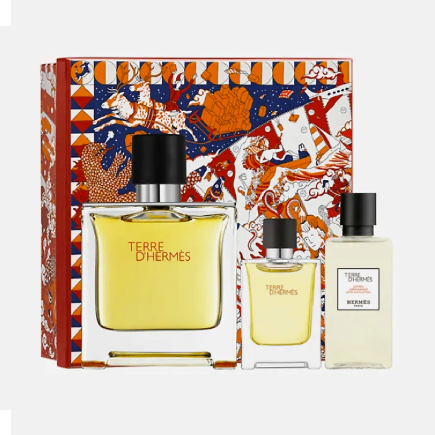 Изображение товара HERMES Terre D'Hermes парфюмерный набор 100мл+40мл+5мл унисекс