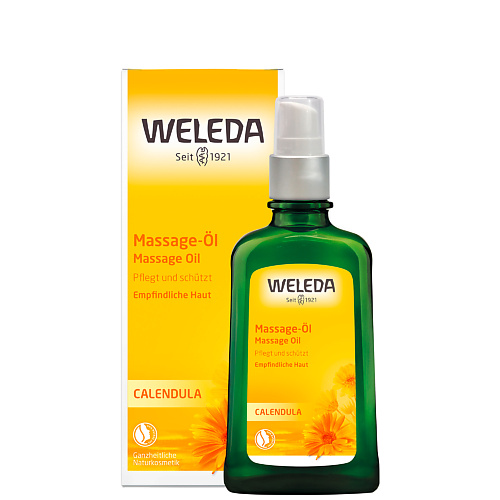 Масло для тела WELEDA Массажное масло с календулой Calendula спрей для тела weleda спрей для тела с календулой calendula spray