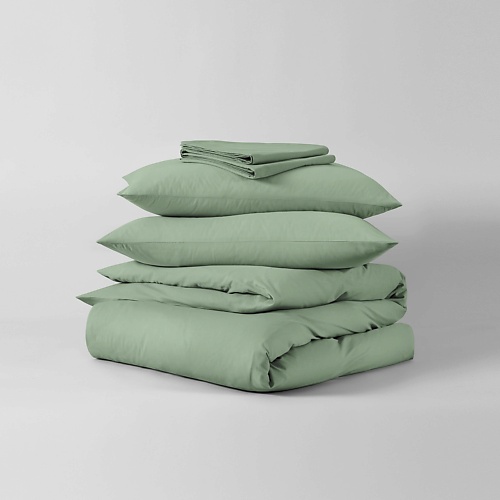 фото Urban family комплект постельного белья олива 2-спальный евро 50х70