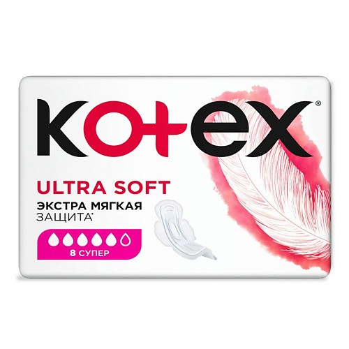 KOTEX Прокладки гигиенические Ультра Софт Супер 8 kotex прокладки гигиенические янг fast absorb 10
