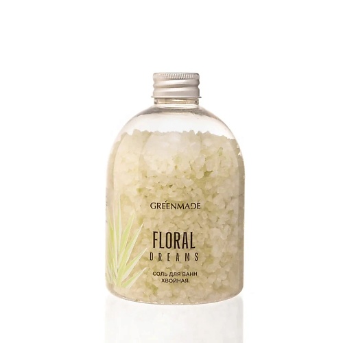 Соль для ванны GREENMADE Соль для ванн хвойная Floral Dreams с эфирным маслом сосны цена и фото