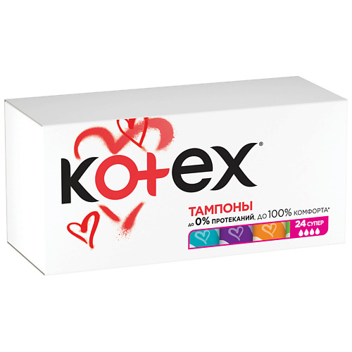 KOTEX Тампоны Супер 24 kotex тампоны с аппликатором супер