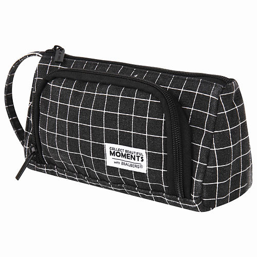 BRAUBERG Пенал-косметичка Checkered black пенал косметичка хамелеон 20 х 5 см