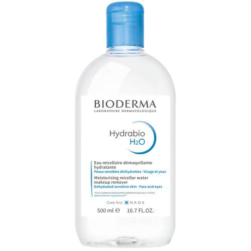 BIODERMA Мицеллярная вода очищающая для сухой и обезвоженной кожи лица Hydrabio H2O 500 uriage очищающая мицеллярная вода для нормальной и сухой кожи лица и контура глаз 250