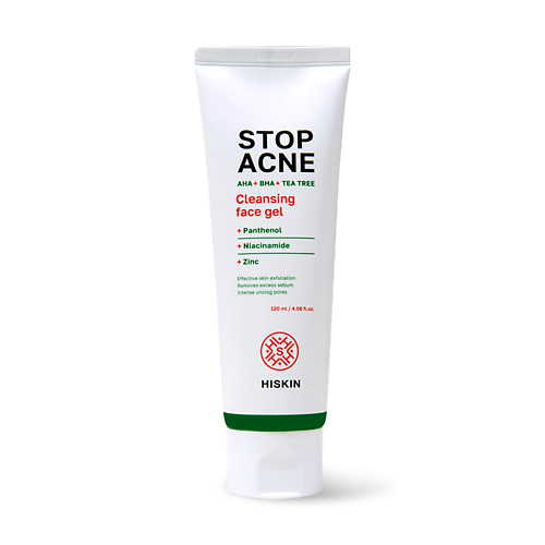 hiskin stop acne balancing face toner Спот-средство для лица HISKIN STOP ACNE Очищающий гель для умывания AHA + BHA + TEA TREE