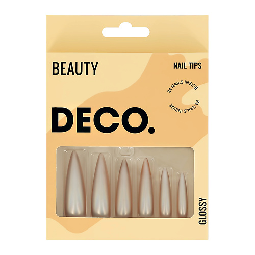 фото Deco. набор накладных ногтей с клеевыми стикерами beauty