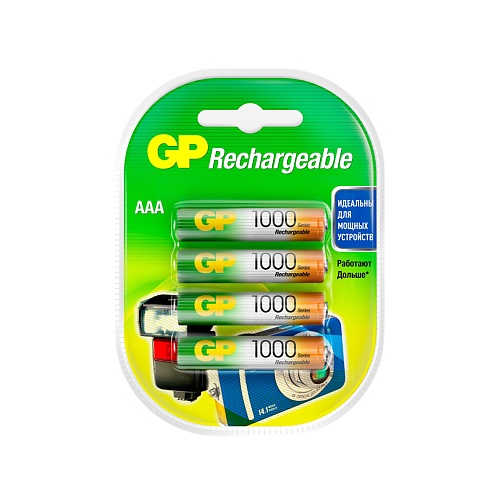 цена Батарейки GP BATTERIES Батарейки аккумуляторные GP ААА (HR03) NiMH, мизинчиковые