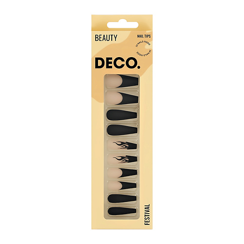 Накладные ногти DECO. Набор накладных ногтей с клеевыми стикерами BEAUTY фото