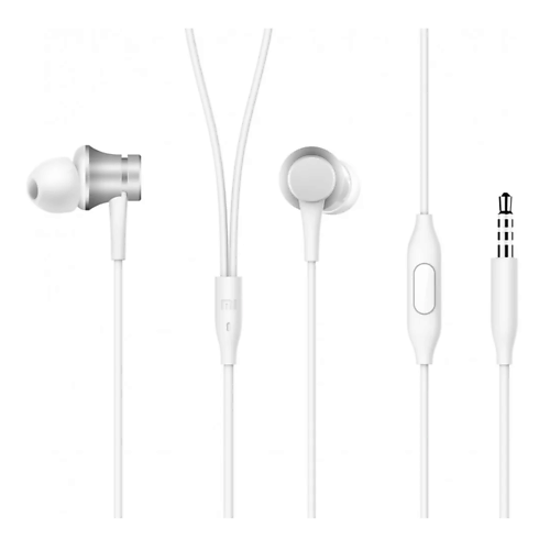наушники xiaomi in ear headphones basic silver Наушники MI Наушники In-Ear Headphones Basic Silver HSEJ03JY (ZBW4355TY)