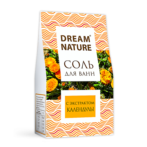 Соль для ванны DREAM NATURE Природная соль для ванн Календула соль для ванн dream nature чистотел 500 г