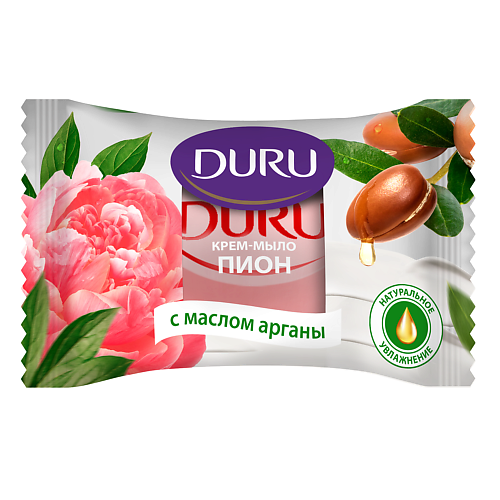 Средства для ванной и душа DURU Туалетное крем-мыло Пион с маслом арганы 80