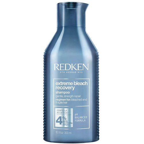 шампунь для волос женский redken extreme bleach recovery shampoo 300 мл для осветленных и ломких волос Шампунь для волос REDKEN Восстанавливающий шампунь Extreme Bleach Recovery