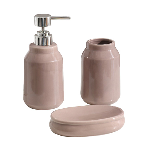 ДОЛЯНА Набор аксессуаров для ванной комнаты «Глянец» доляна набор аксессуаров для ванной комнаты розовое золото