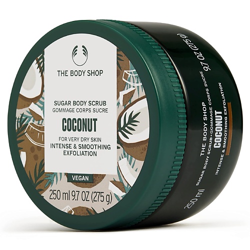 THE BODY SHOP Сахарный скраб Coconut для сухой кожи тела 250 organic shop скраб для тела coconut paradise