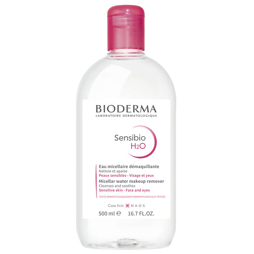 Купить Средства для снятия макияжа, BIODERMA Мицеллярная вода для очищения нормальной и чувствительной кожи лица Sensibio H2O 500