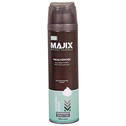 MAJIX Пена для бритья Sensitive 200.0 majix пена для бритья olive oil 200