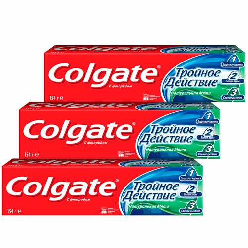 COLGATE Зубная паста Тройное действие Натуральная мята 300 colgate зубная паста макс фреш взрывная мята 400