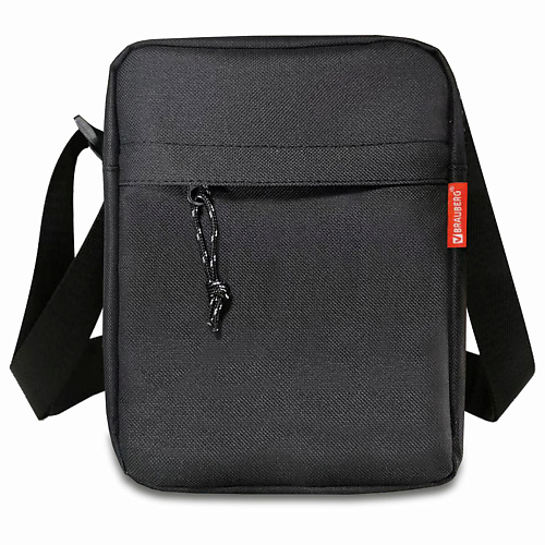 BRAUBERG Сумка на плечо COMPACT, два кармана сумка дорожная на молнии с увеличением 3 наружных кармана длинный ремень чёрный красный