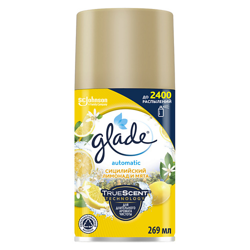 GLADE Сменный баллон Сицилийский лимонад и мята 269 glade аэрозоль антитабак 300