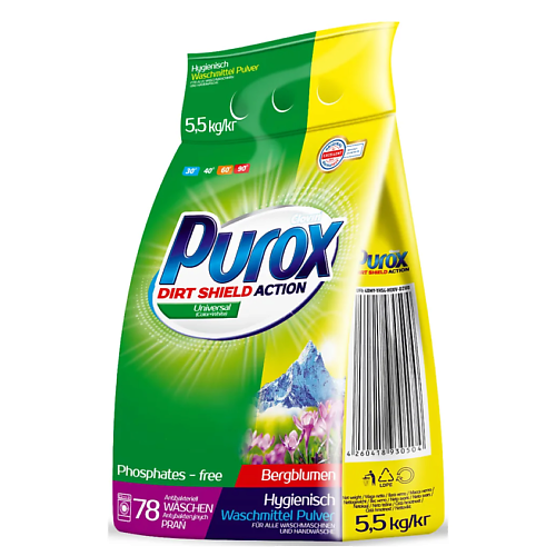 PUROX Universal Универсальный стиральный порошок 5500 aromacleaninq спрей универсальный для уборки романтическое настроение universal cleaning probiotic spray