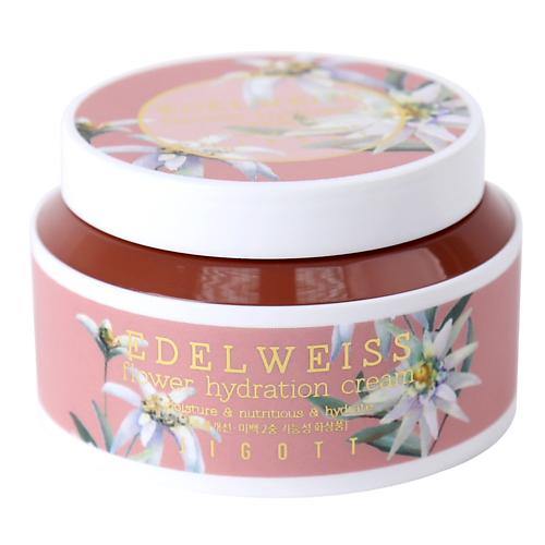 фото Jigott крем для лица эдельвейс edelweiss flower hydration cream 100