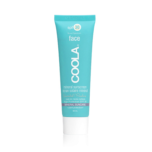 Уход за лицом COOLA Солнцезащитный матирующий крем для лица без запаха с тональным эффектом 50