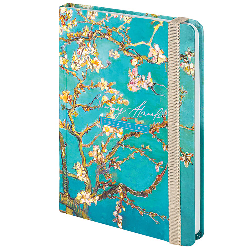 Блокноты и записные книжки BRAUBERG Ежедневник недатированный с резинкой А5 Almond