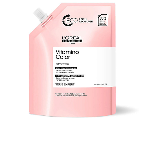 L'OREAL PROFESSIONNEL Кондиционер для окрашенных волос Vitamino Color Refill, сменный блок 750 l oreal professionnel ухаживающий кондиционер vitamino color для окрашенных волос 750