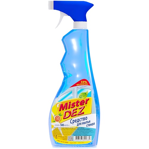 Средство для мытья окон MISTER DEZ Eco-Cleaning Средство для мытья стекол с ароматом грейпфрута средство чистящее mister dez для стеклокерамики с ароматом лимона 500 мл