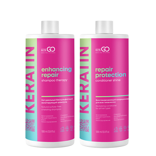 Набор для ухода за волосами DCTR.GO HEALING SYSTEM Набор восстанавливающий шампунь Enhancing Repair Shampoo,кондиционер Repair farmagan bioactive repair восстанавливающий шампунь repair shampoo 250 мл