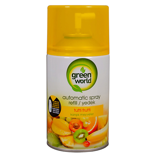 GREEN WORLD Освежитель воздуха (сменный баллон)  Tutti Frutti 250 green world освежитель воздуха сменный баллон g moss