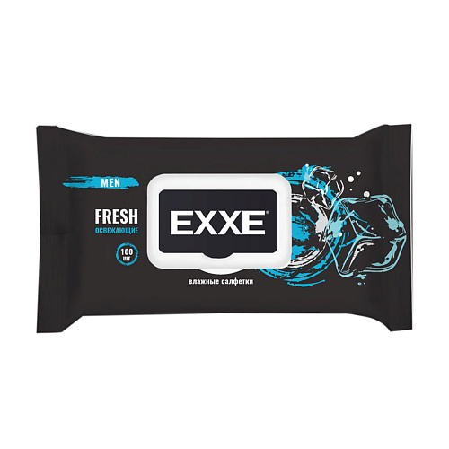 EXXE Влажные салфетки Men Fresh 100 влажные салфетки aura дезинфицирующие pro expert big pack 24 шт