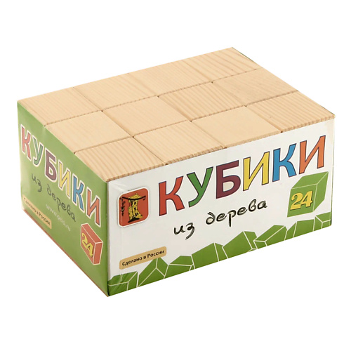 PELSI Кубики неокрашенные для детей 24 pelsi кубики тругольники строительный набор для детей 24