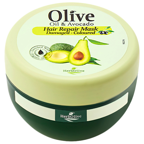 HERBOLIVE Маска для волос с маслом оливы и авокадо 250 увлажняющая маска с маслом облепихи и маслом манго 9000107 350 мл