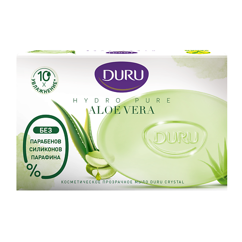 DURU Косметическое мыло CRYSTAL Hydro Pure Aloe Vera 106 duru мыло для ухода за телом с экстрактом алоэ вера hydro pure 110