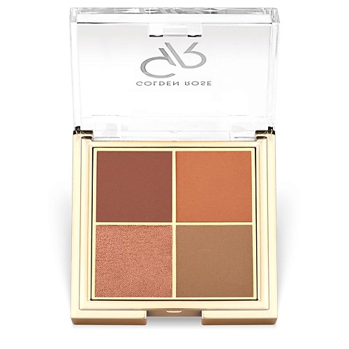 тени для век golden rose тени для век quattro eyeshadow palette Тени для век GOLDEN ROSE Тени для век QUATTRO eyeshadow palette