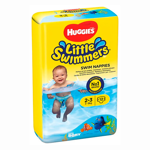 Подгузники HUGGIES  Little Swimmers для плавания 3-8кг 12