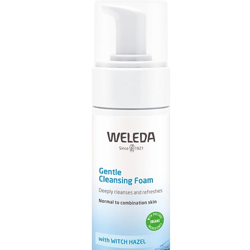 Средства для снятия макияжа WELEDA Мягкая пенка для умывания с экстрактом гамамелиса 150