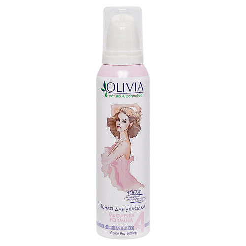 OLIVIA NATURAL & CONTROLLED Пенка для укладки волос с экстрактом родиолы розовой 150 пена для укладки волос сильной фиксации expand