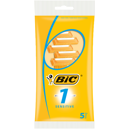 Бритвенные станки BIC Мужская бритва одноразовая 1 лезвие BIC 1 Sensitive для мужчин