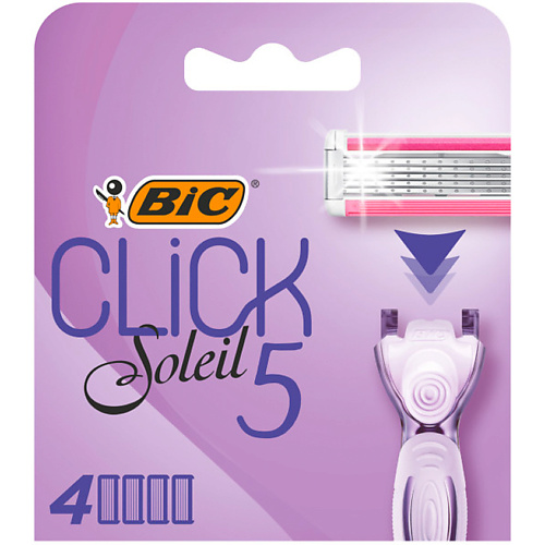 Бритвы и станки женские BIC Сменные кассеты для бритья 5 лезвия BIC Click 5 Soleil