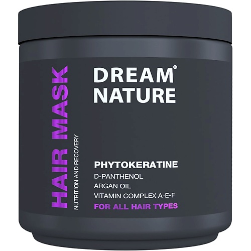 DREAM NATURE Маска для волос питание и восстановление 500.0 dream nature воздушная пена для ванн тонизирующая с ароматом можжевельника 1000 0