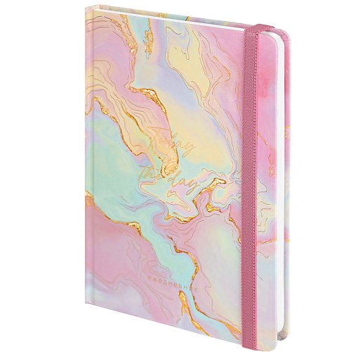 Блокноты и записные книжки BRAUBERG Ежедневник недатированный с резинкой А5 Marble